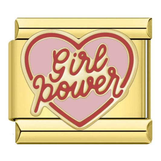 Girl Power - Cacilia Sauer - Italian Charm Bracelet - custom jewelry - vintage jewelry - charms and pendants