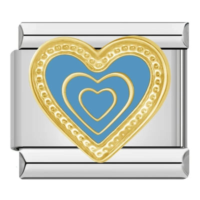 Gold and Blue Heart