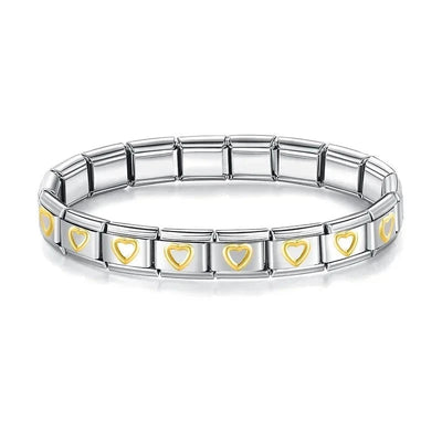 Gold Heart Outline Bracelet