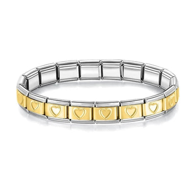 Golden Heart Link Bracelet