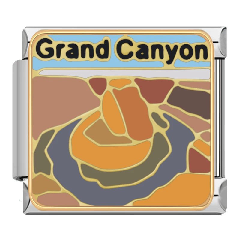 Grand Canyon - Cacilia Sauer - Italian Charm Bracelet - custom jewelry - vintage jewelry - charms and pendants