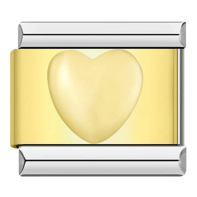 Gold Heart with Silver Edge