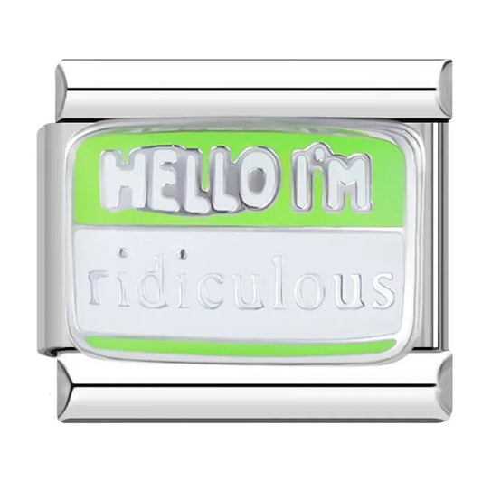 Hello! I'm Ridiculous - Cacilia Sauer - Italian Charm Bracelet - custom jewelry - vintage jewelry - charms and pendants