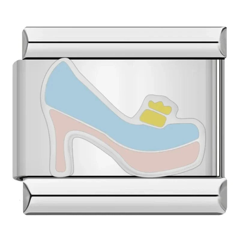 High Heel Italian charm link, 9mm stainless steel module