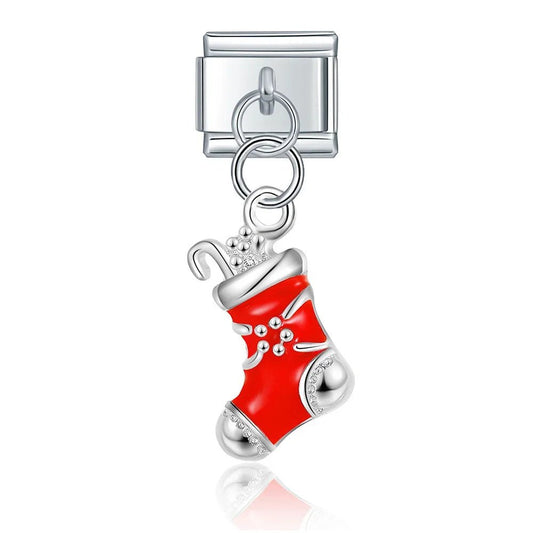 Holiday Cheer - Cacilia Sauer - Italian Charm Bracelet - custom jewelry - vintage jewelry - charms and pendants