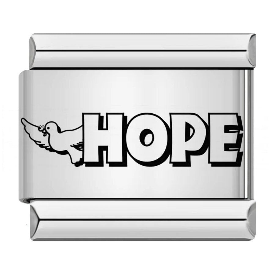 Hope Italian charm link, 9mm stainless steel module