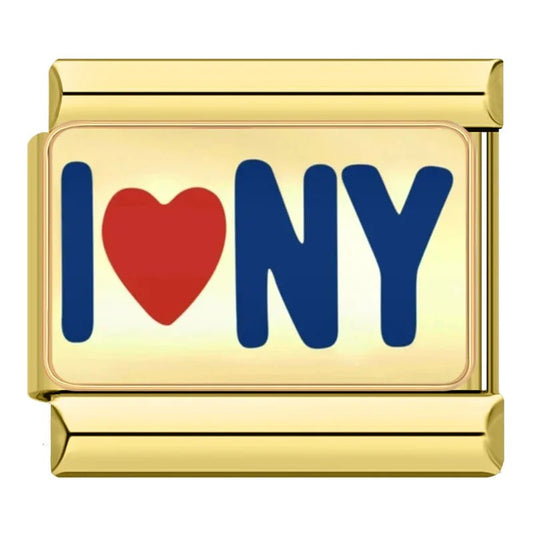 I <3 NY - Cacilia Sauer - Italian Charm Bracelet - custom jewelry - vintage jewelry - charms and pendants