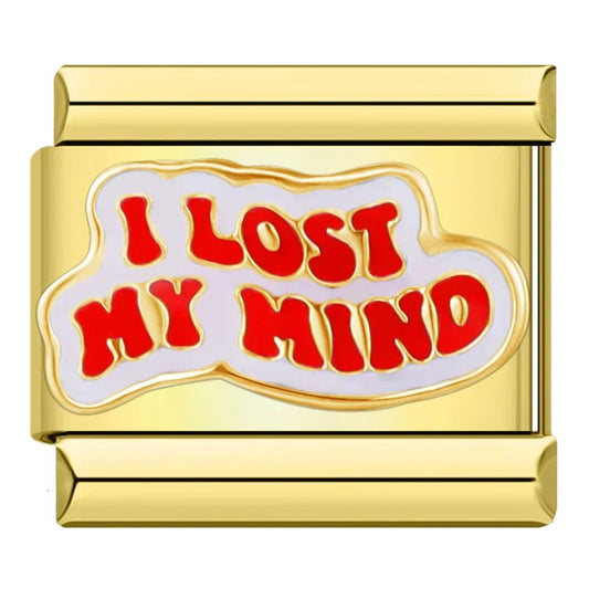 I Lost My Mind - Cacilia Sauer - Italian Charm Bracelet - custom jewelry - vintage jewelry - charms and pendants