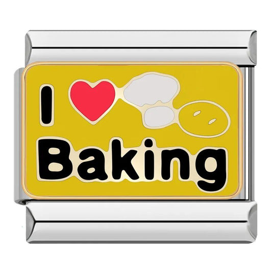 I Love Baking - Cacilia Sauer - Italian Charm Bracelet - custom jewelry - vintage jewelry - charms and pendants