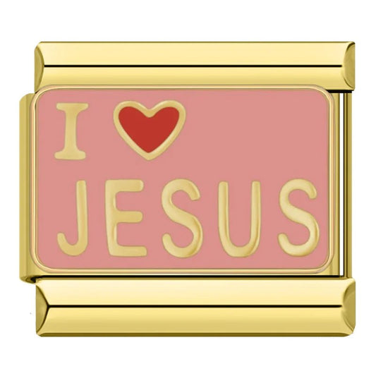 I Love Jesus - Cacilia Sauer - Italian Charm Bracelet - custom jewelry - vintage jewelry - charms and pendants