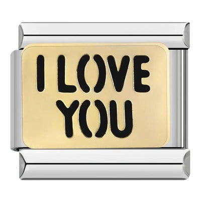 I Love You Gold Block