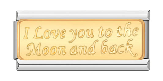 I love you to the moon and back - Cacilia Sauer - Italian Charm Bracelet - custom jewelry - vintage jewelry - charms and pendants