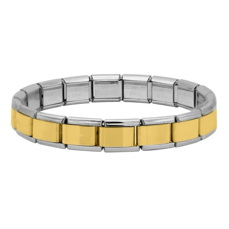 Inner Gold Bracelet in polished stainless steel with 9mm Italian charm links
