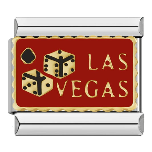 Las Vegas - Cacilia Sauer - Italian Charm Bracelet - custom jewelry - vintage jewelry - charms and pendants