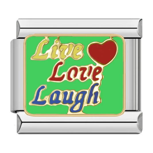 Live Love Laugh - Cacilia Sauer - Italian Charm Bracelet - custom jewelry - vintage jewelry - charms and pendants