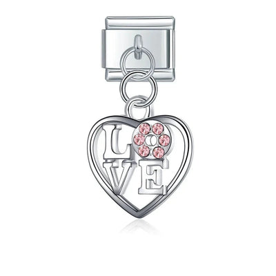Silver Love Heart Dangle