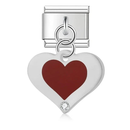 Love & Heartbreak Charm Set - Cacilia Sauer - Italian Charm Bracelet - custom jewelry - vintage jewelry - charms and pendants