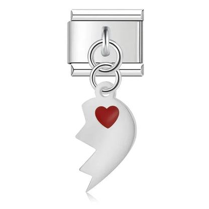 Love & Heartbreak Charm Set - Cacilia Sauer - Italian Charm Bracelet - custom jewelry - vintage jewelry - charms and pendants