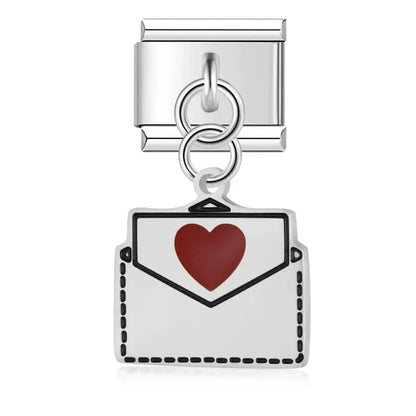 Love & Heartbreak Charm Set - Cacilia Sauer - Italian Charm Bracelet - custom jewelry - vintage jewelry - charms and pendants
