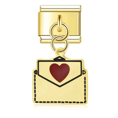 Love & Heartbreak Charm Set - Cacilia Sauer - Italian Charm Bracelet - custom jewelry - vintage jewelry - charms and pendants