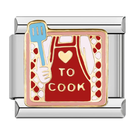 Love To Cook - Cacilia Sauer - Italian Charm Bracelet - custom jewelry - vintage jewelry - charms and pendants