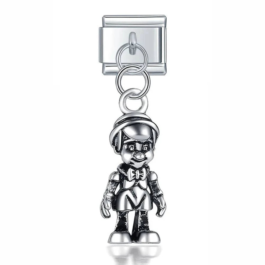 Maid hanging Italian charm link, 9mm stainless steel module