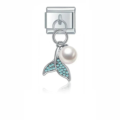 Mermaid Tail & Pearl in Blue