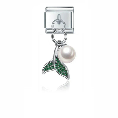 Mermaid Tail & Pearl in Green