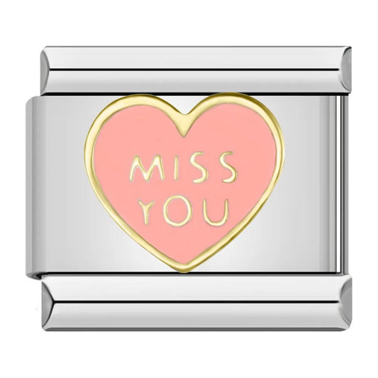 Miss You - Cacilia Sauer - Italian Charm Bracelet - custom jewelry - vintage jewelry - charms and pendants