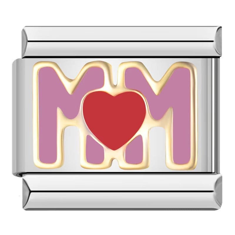 M&M Italian charm link, 9mm stainless steel module
