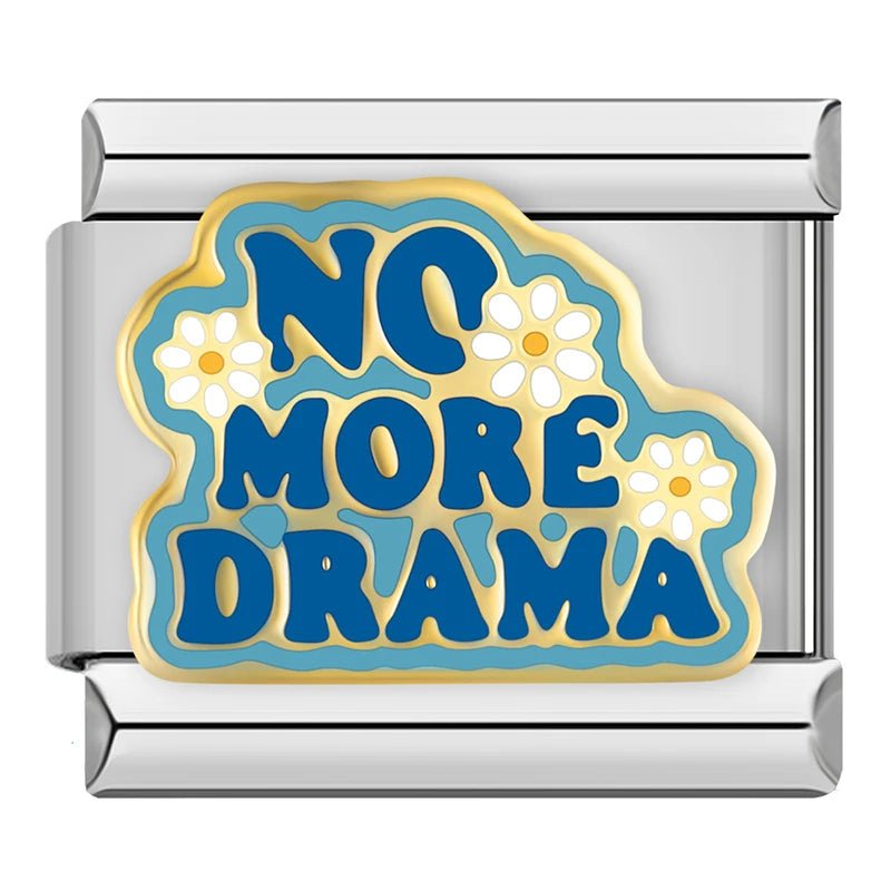 No More Drama - Cacilia Sauer - Italian Charm Bracelet - custom jewelry - vintage jewelry - charms and pendants