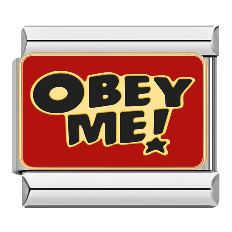 Obey Me - Cacilia Sauer - Italian Charm Bracelet - custom jewelry - vintage jewelry - charms and pendants