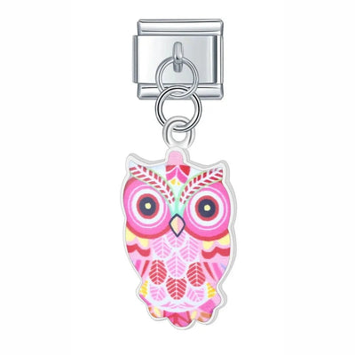 Pink Owl Dangle