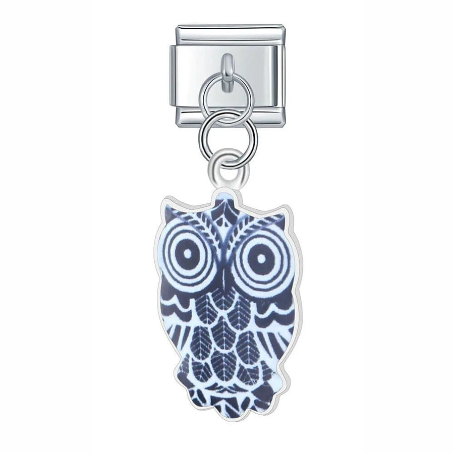 Navy Owl Dangle