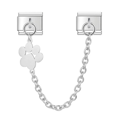 Paw Print Chain in Silver