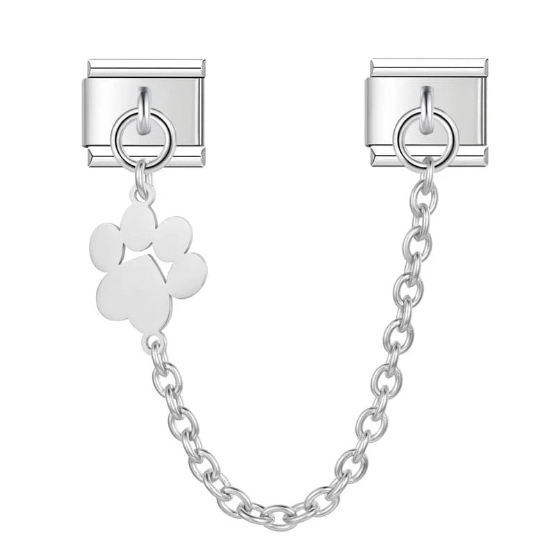 Paw Print Chain in Silver