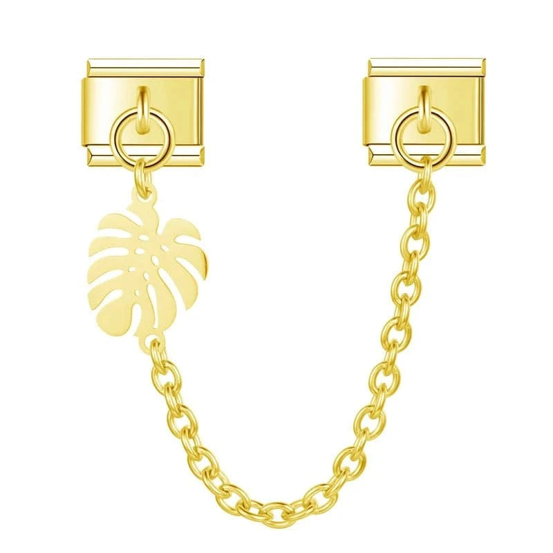Monstera Leaf Chain in Gold