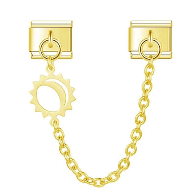 Sun and Moon Chain in Gold