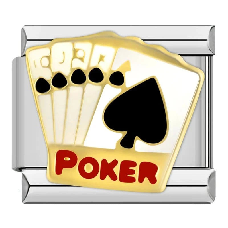 Poker Card - Cacilia Sauer - Italian Charm Bracelet - custom jewelry - vintage jewelry - charms and pendants