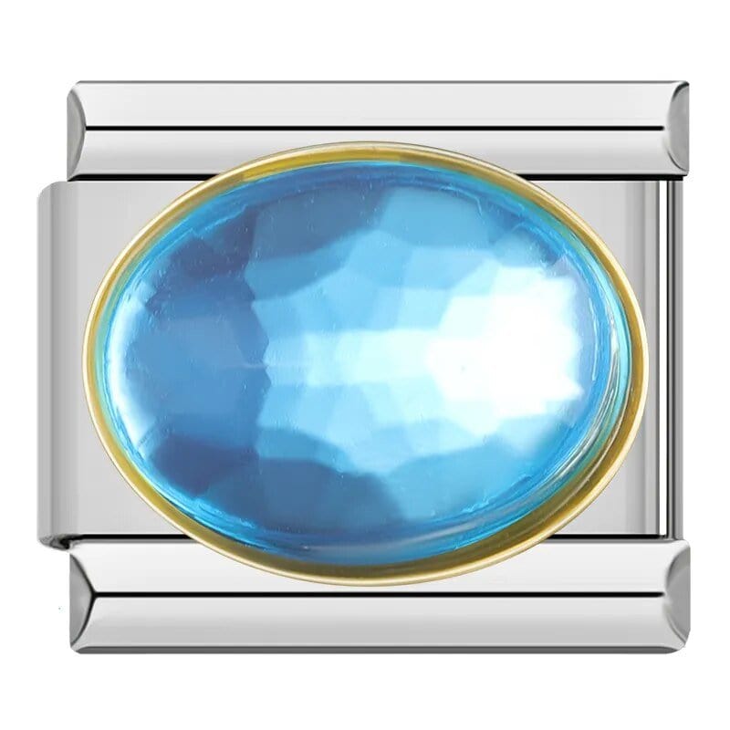 Light Blue Oval Stone