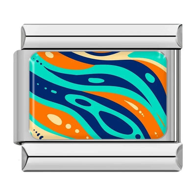Teal Wave Pattern