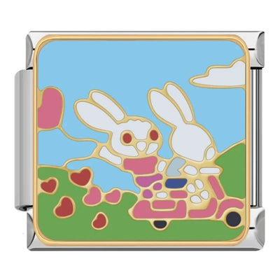 Bunnies on Scooter