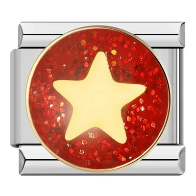Red Glitter Star