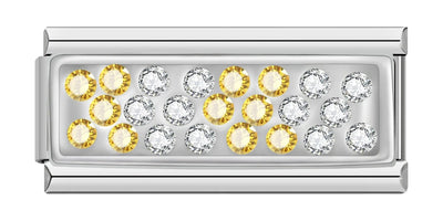 Yellow and Clear Rhinestones