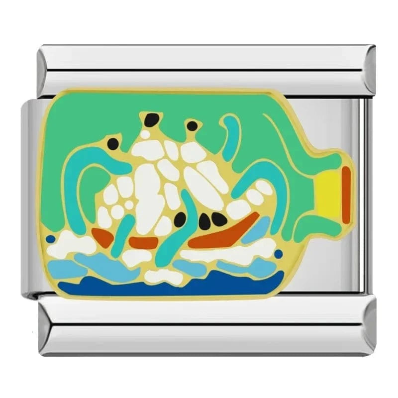 Sailing Dreams Italian charm link, 9mm stainless steel module