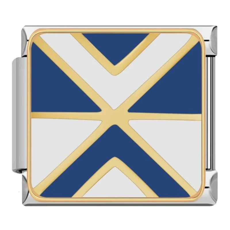 Blue X Signal Flag