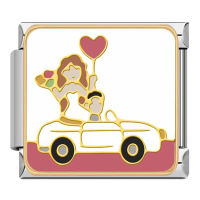 Bride in Wedding Car