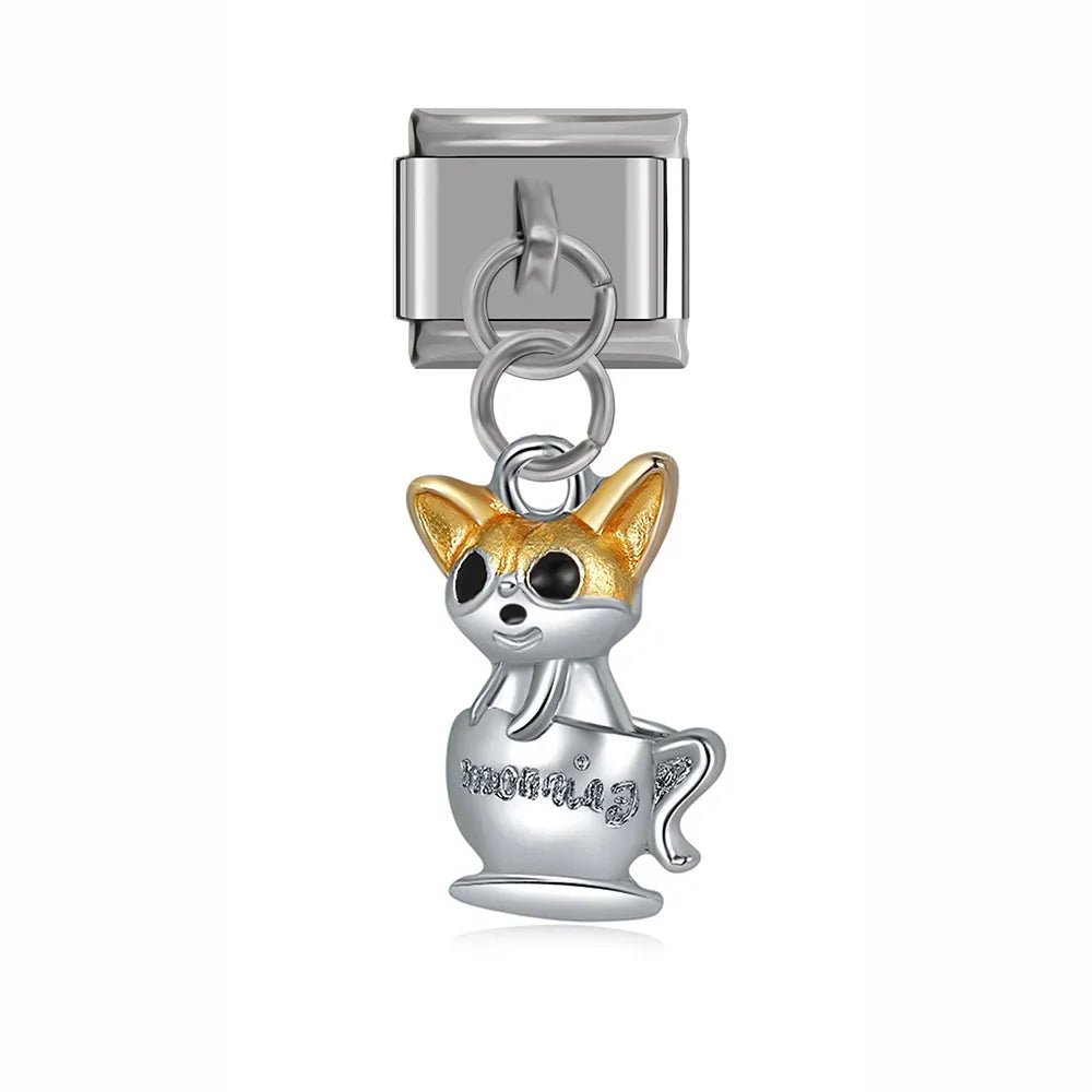 Shiba - Cacilia Sauer - Italian Charm Bracelet - custom jewelry - vintage jewelry - charms and pendants