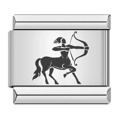 Silver Astral Signs - Cacilia Sauer - Italian Charm Bracelet - custom jewelry - vintage jewelry - charms and pendants
