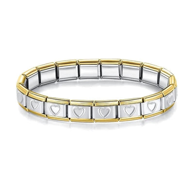 Silver & Gold Love Chain Bracelet